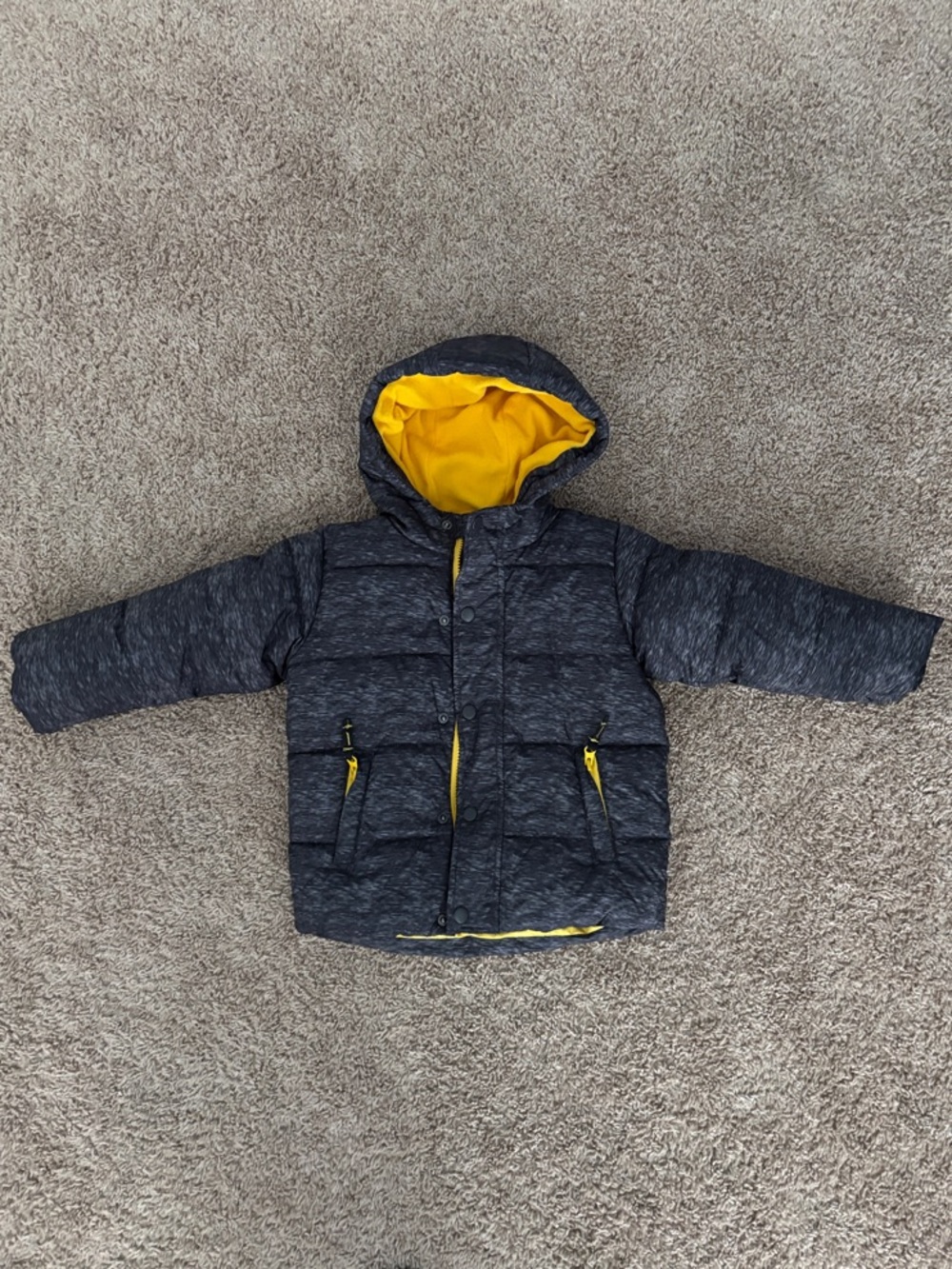 Amazon Essentials Yellow Fleece Lined Jacket with Red Trim